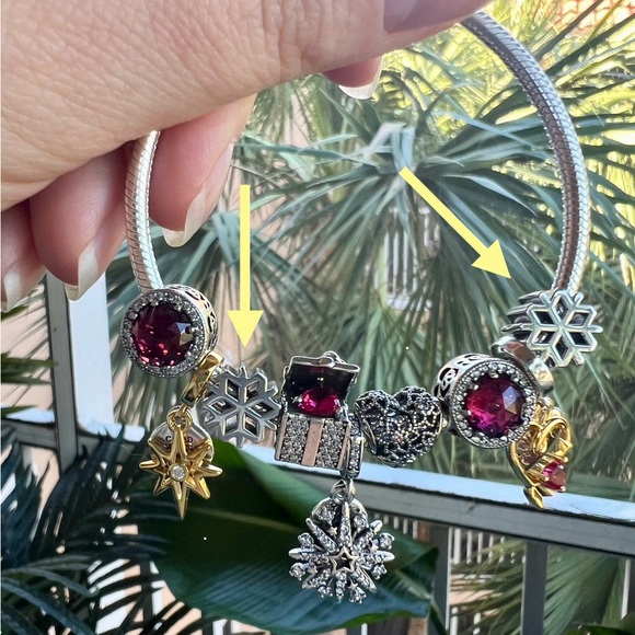 Polished Snowflake Charm - ONE (1) - Picture 13 of 13